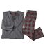 Men's Grey & Red Checked Pyjamas