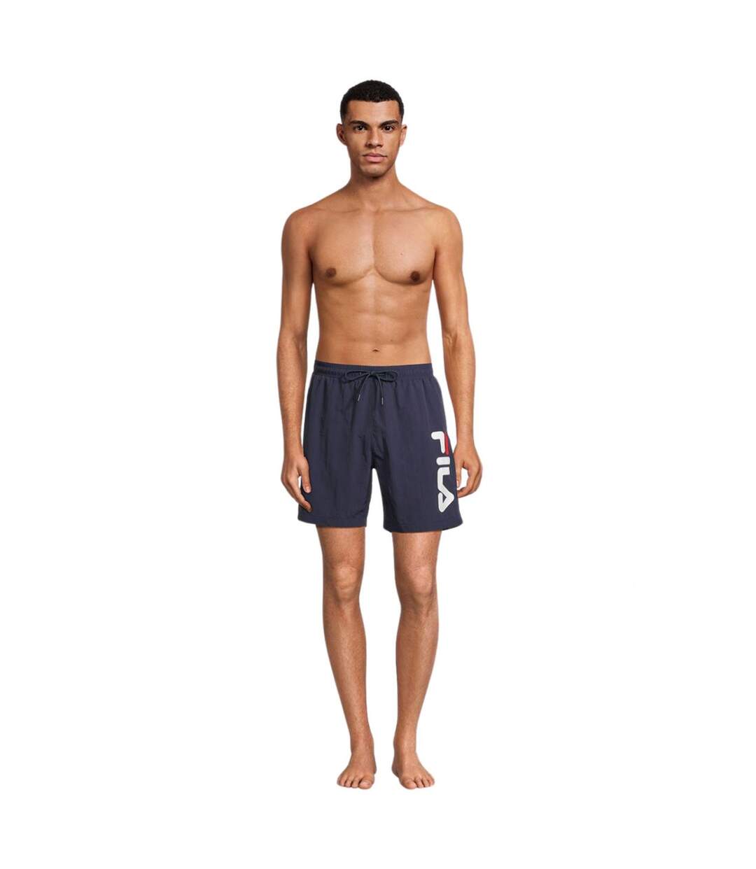 Short De Bain Motif/style Logo Homme Bleu Marine Fila-1