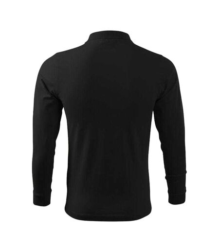 Polo Manches Longues Homme Noir Malfini