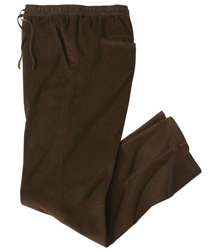 Men's Brown Stretch Corduroy Trousers