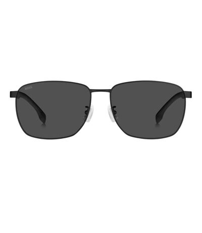 Lunettes De Soleil Motif/style Rectangle Homme Taille Unique Ruthénium Foncé Gris Hugo Boss