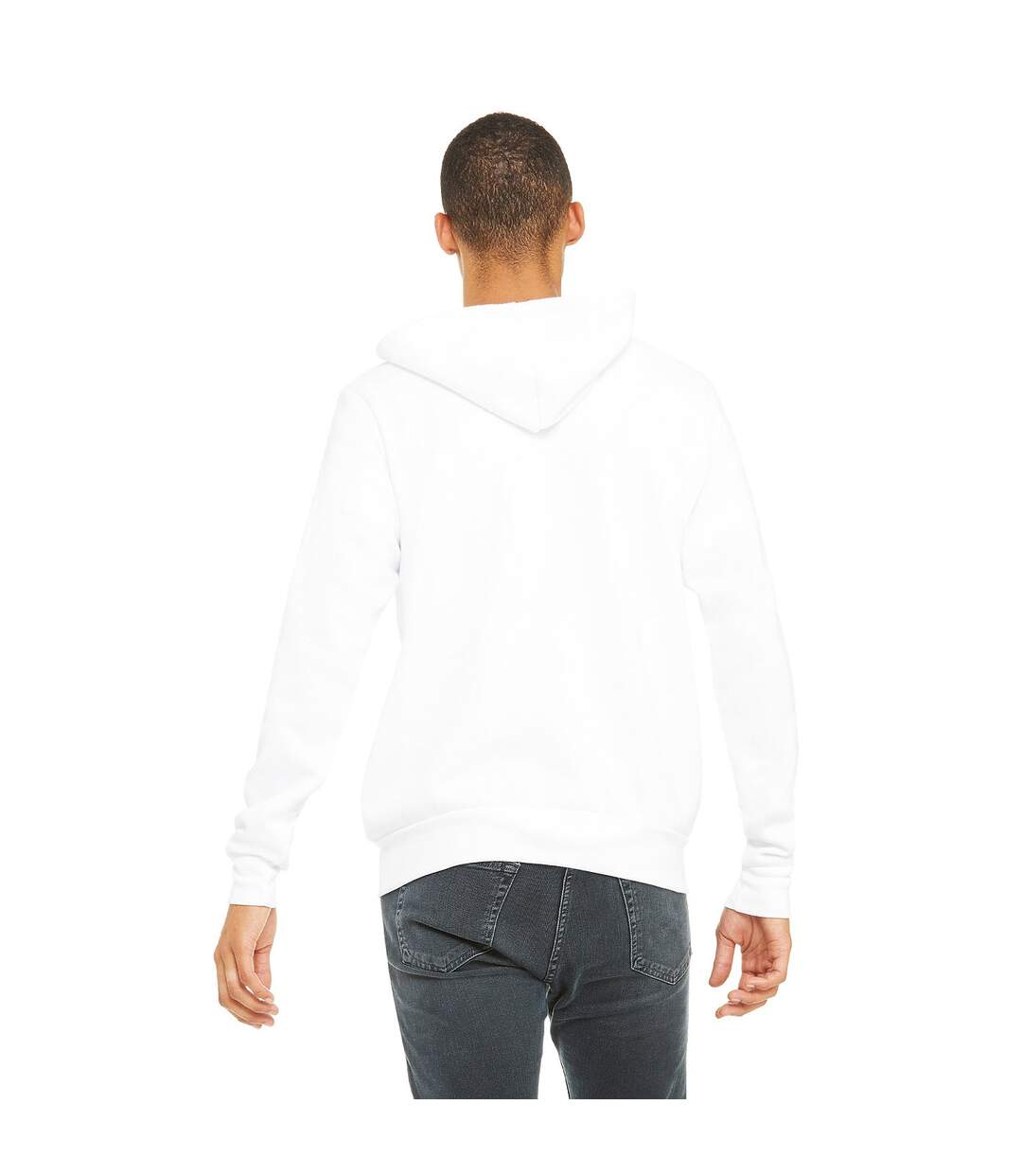 Sweat capuche unisexe blanc Bella + Canvas-4