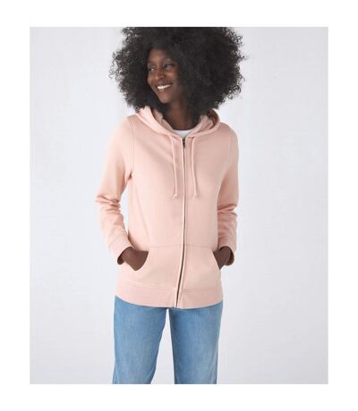 Womens/ladies Organic Hoodie Soft Rose B&C