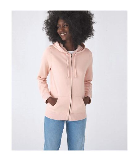 Womens/ladies Organic Hoodie Soft Rose B&C
