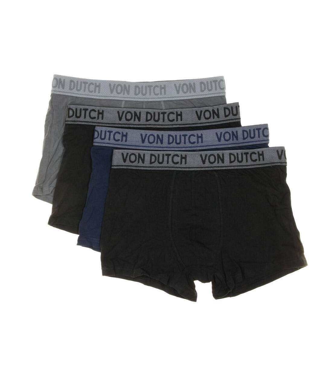 X4 Boxers Homme Bleu/Gris/Noir Von Dutch ORIAS - L-2