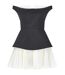 Robe Courte Exclusive No.1 Femme Noir Blanc Odd Muse-2