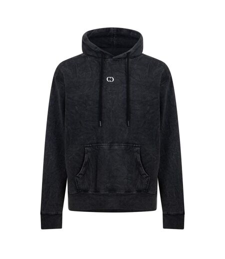 Mens Galaxy Washed Hoodie Black Wash Criminal Damage