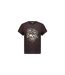 T-shirt manches courtes femme avec motif crâne et fleurs WONDERSKULL-2