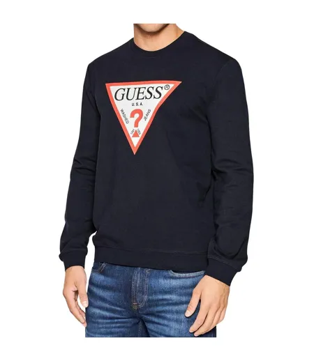 Sweat Motif/style Logo Homme Bordeaux Guess
