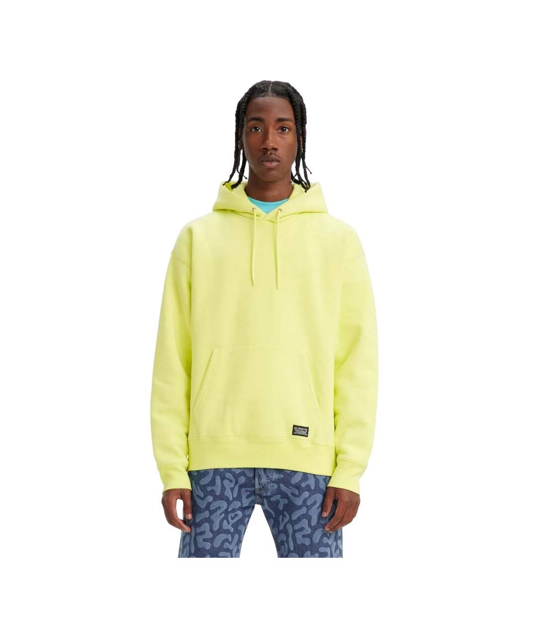 Sweat à capuche skate homme vert clair Levis-1