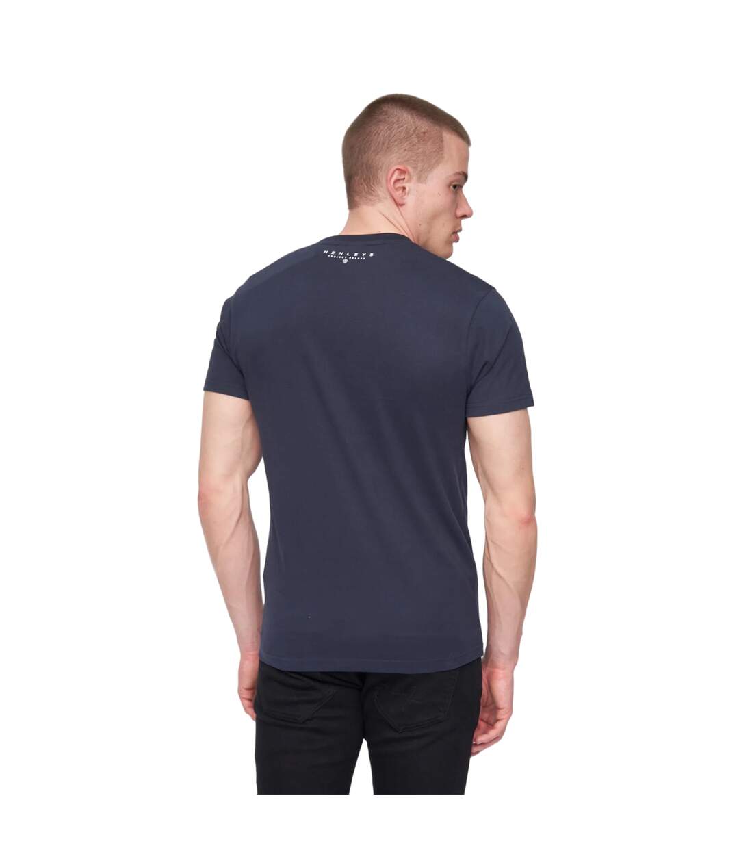 Mens hentyme t-shirt navy Henleys