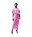 Robe Longue Femme Rose Never Fully Dressed-1