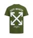 T-shirt Motif/style Lettrage Homme Vert Blanc Off White-2
