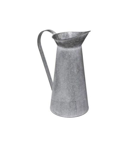 Vase Carafe Déco Zinc 38cm Gris