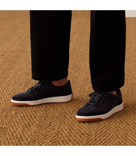 Clarks Mens Hero Air Lace Leather Trainers (Navy) - UTCK110