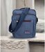 Sacoche bandoulière homme multi-poches en toile synthétique gris foncé - compact et élégant-4