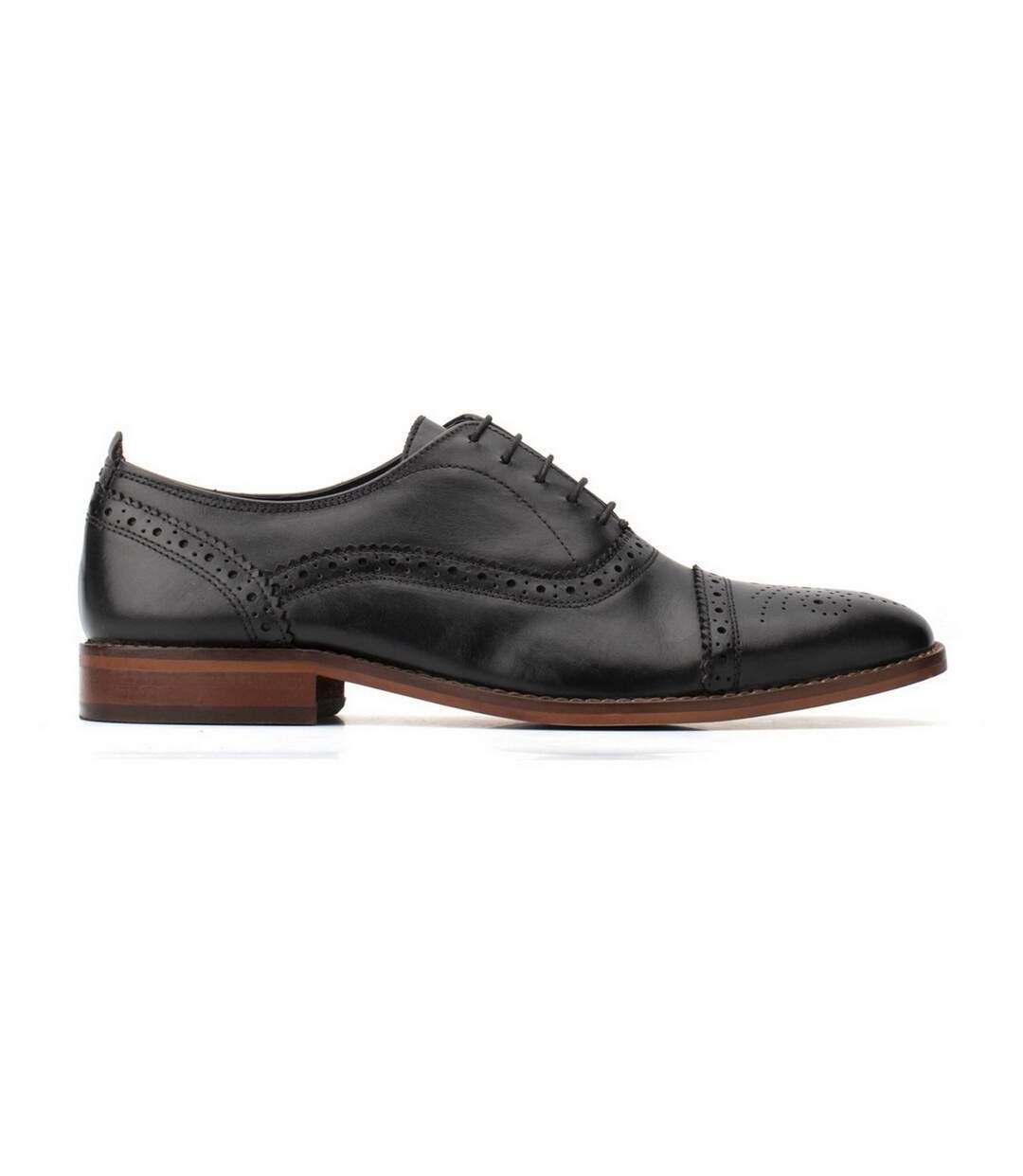 Chaussures brogues homme noir Base London-2