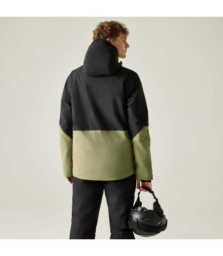 Mens Halfpipe Iv Colour Block Ski Jacket Black Martini Olive Dare 2B