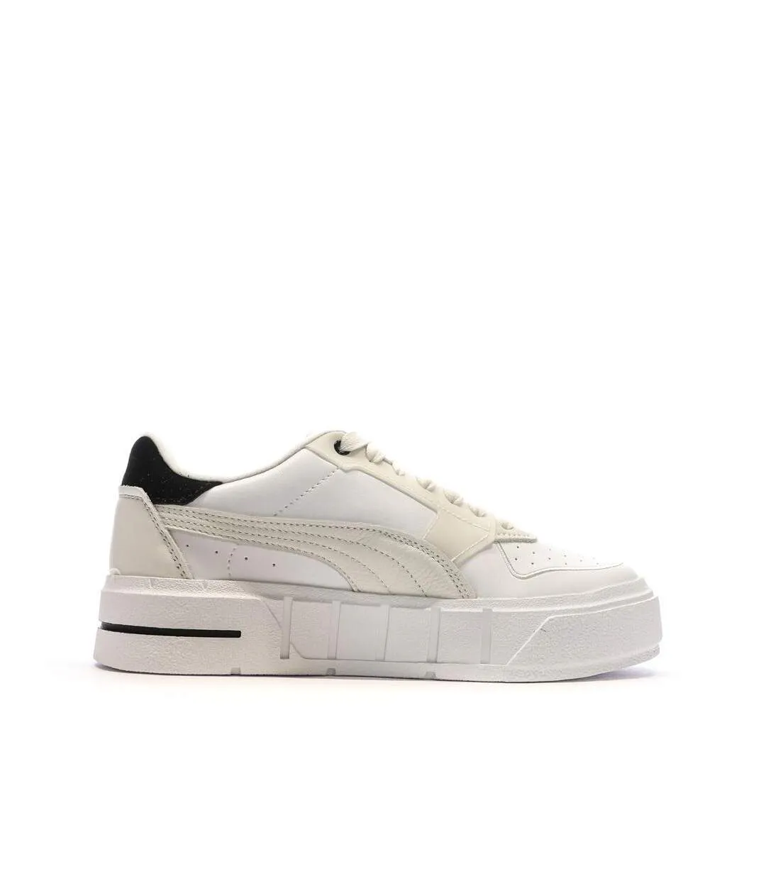 Baskets blanches/ecru femme puma cali court pure-2