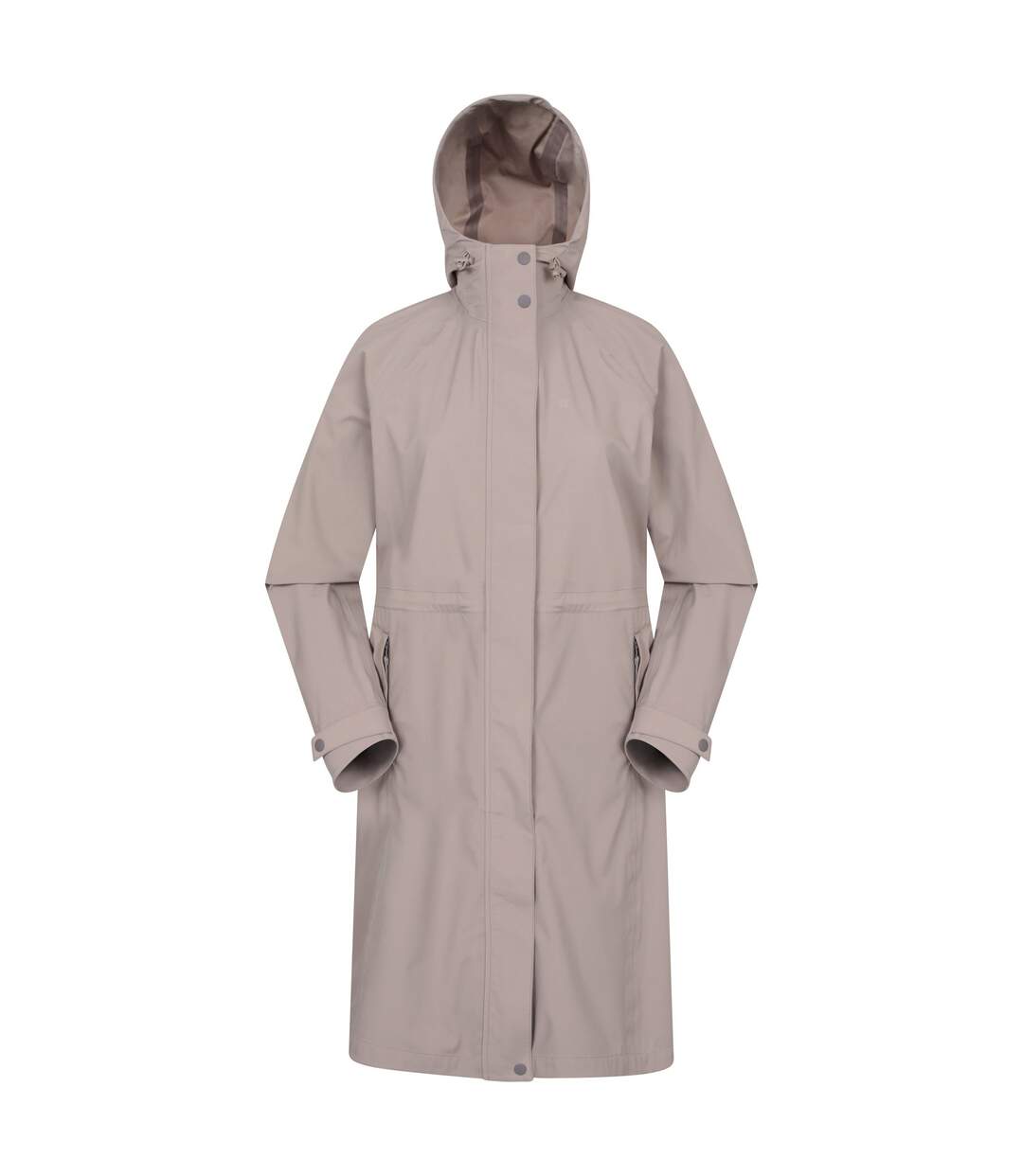 Womens/ladies jade waterproof lightweight long raincoat taupe Animal-1