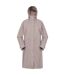 Womens/ladies jade waterproof lightweight long raincoat taupe Animal-1