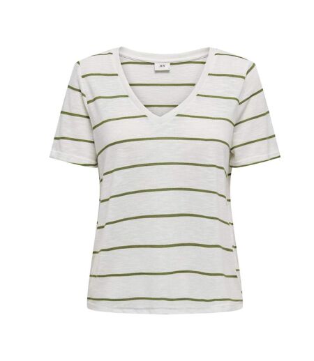T-Shirt blanc/kaki femme jdy eve - l