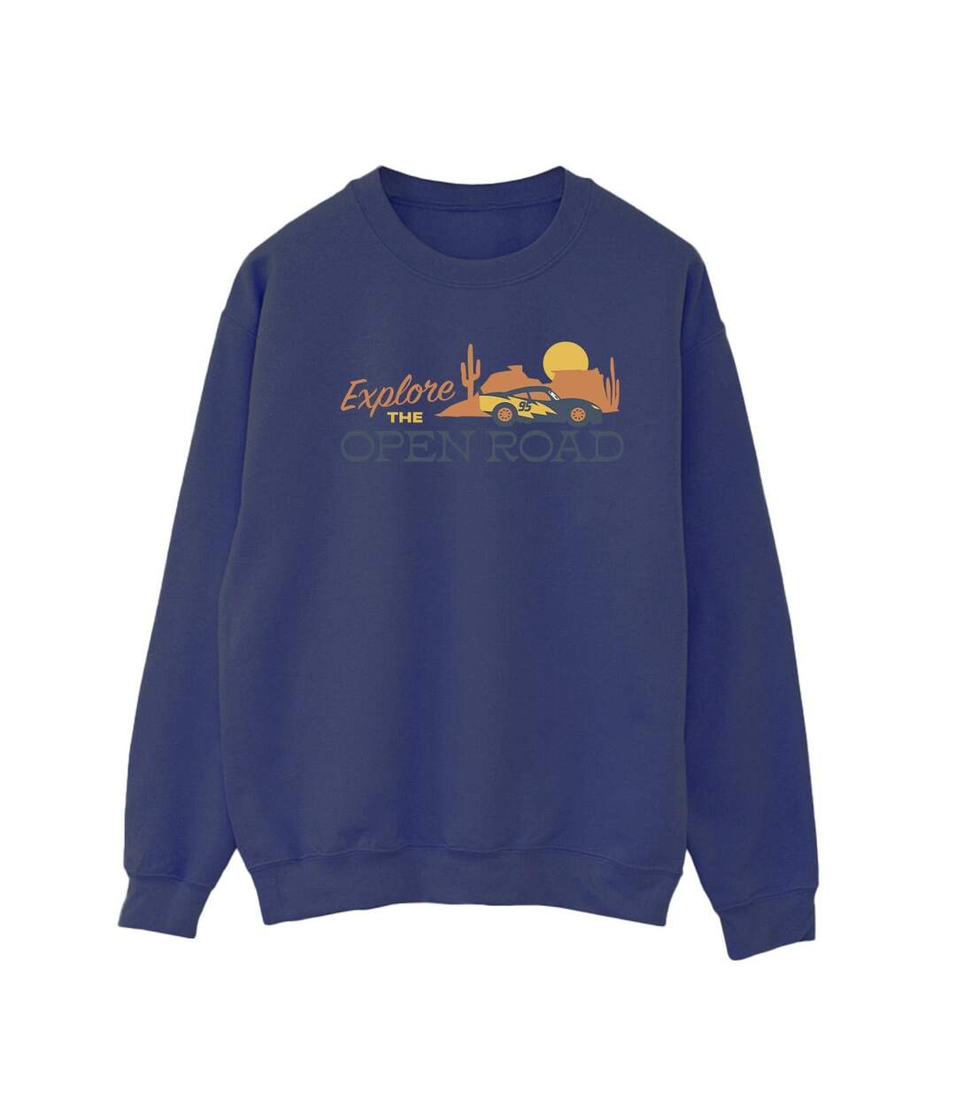 Disney - Sweat CARS EXPLORE THE OPEN ROAD - Femme (Bleu marine) - UTBI11971-1