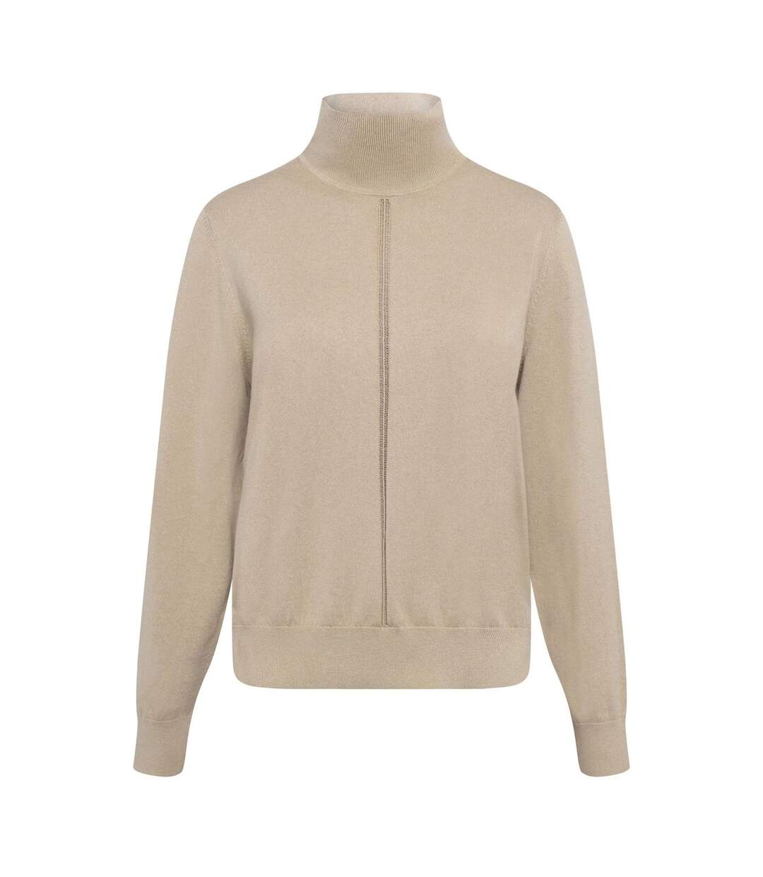 Womens/ladies Turtle Neck Regular Jumper Rust Copper Boss-1