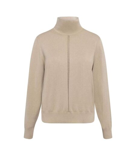 Womens/ladies Turtle Neck Regular Jumper Rust Copper Boss