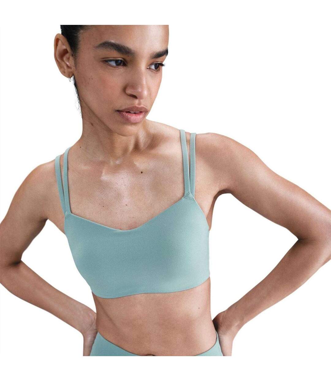 Brassière De Sport Alate Femme Vert De Gris Nike-3