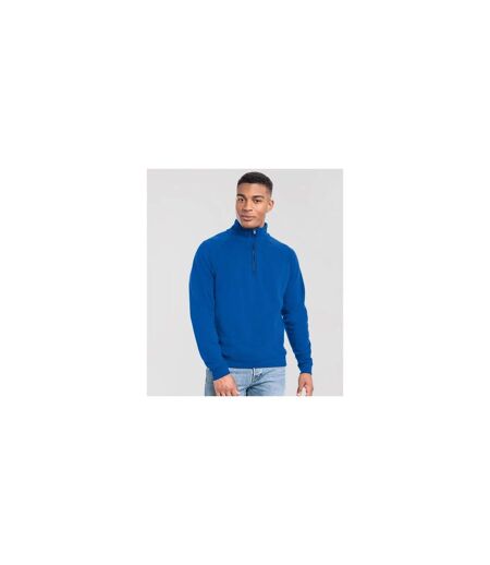 Sweat Uni À Col Montant Zippé Iconic Premium Homme Bleu Roi Fruit Of The Loom