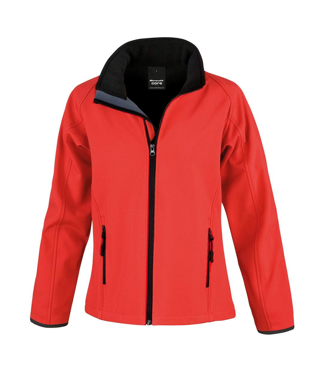 Womens/ladies soft shell jacket red/black Result Core