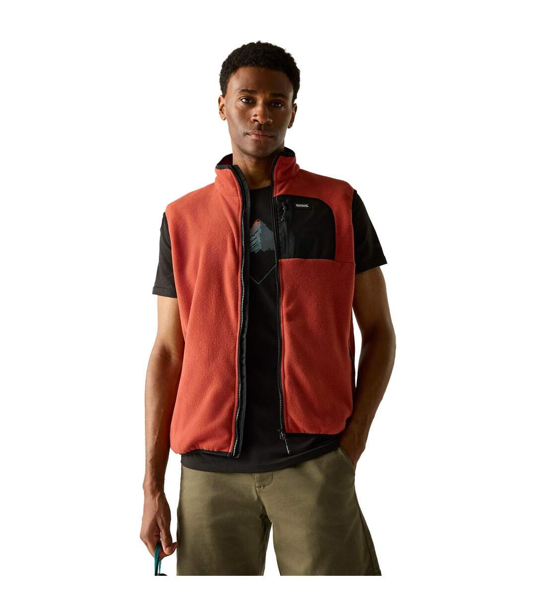 Veste Sans Manches Frankie Homme Orange Foncé Noir Regatta Professional-1