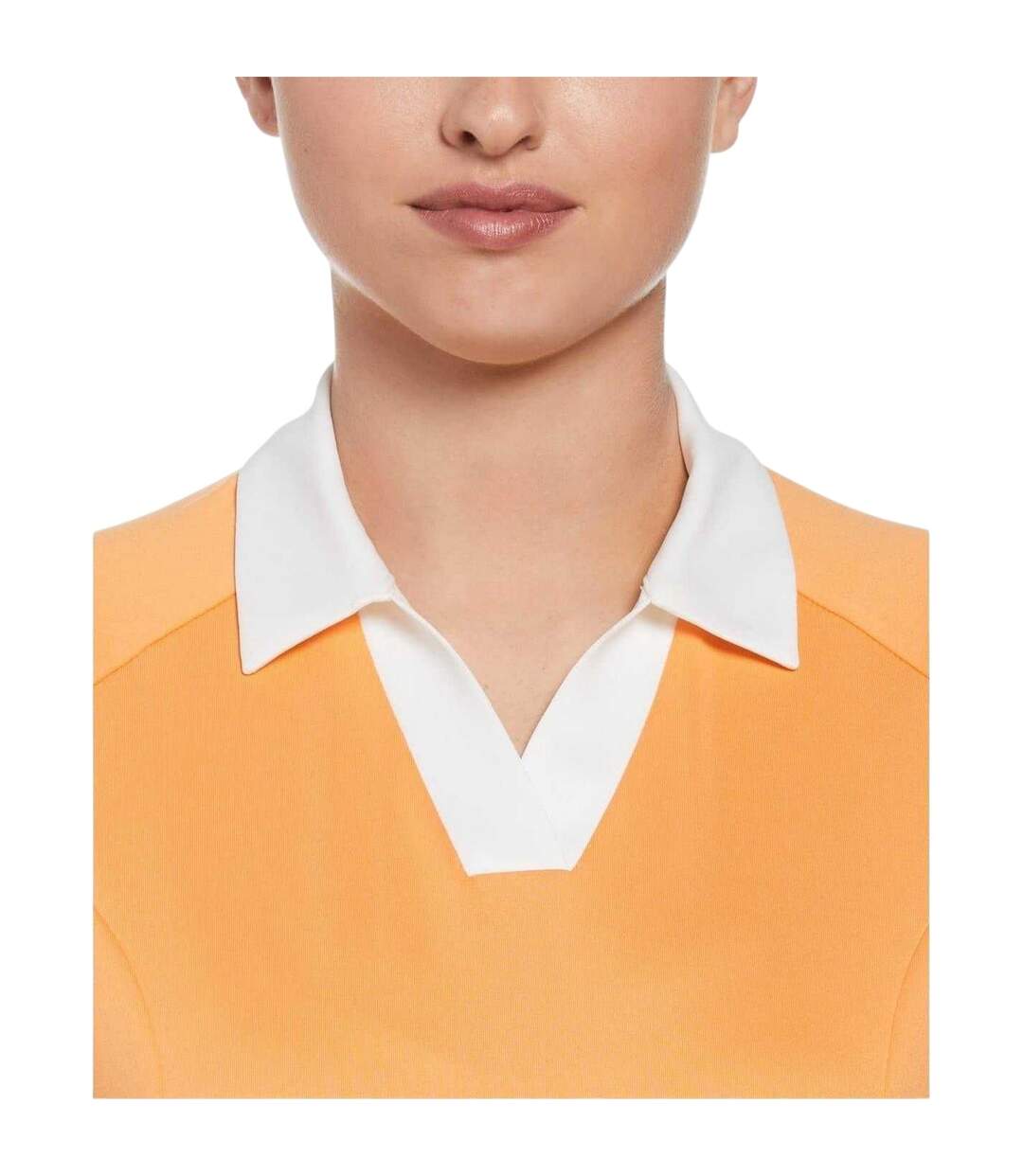 Womens/ladies Vplack Regular Polo Shirt Papaya Callaway-4