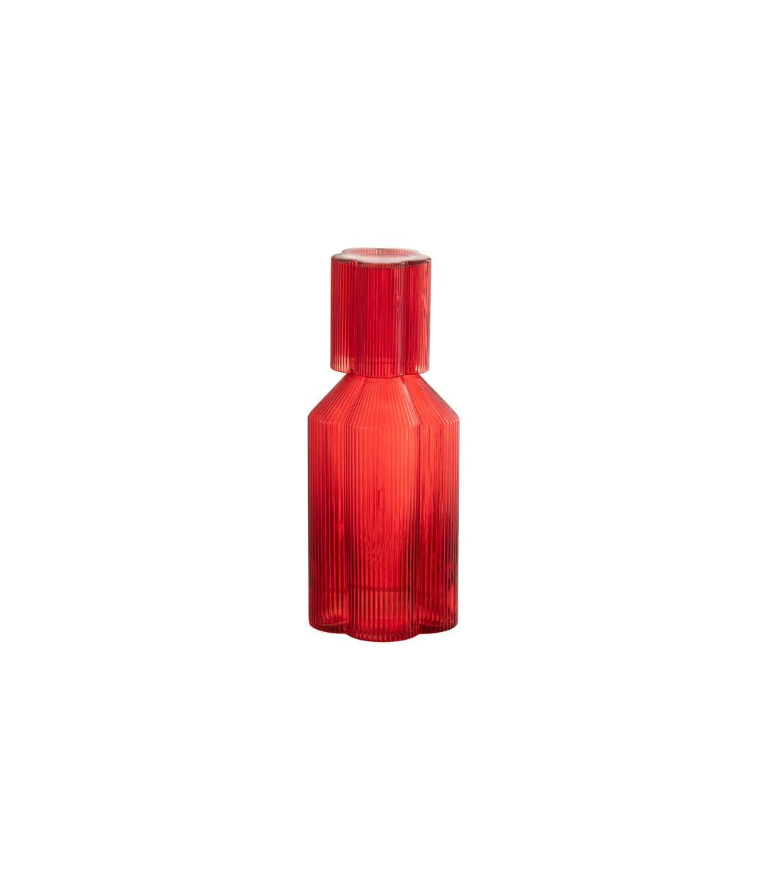 Carafe en Verre Fiole 27cm Rouge-2
