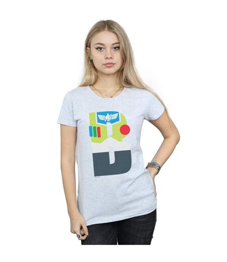 Disney Femme/Les femmes Alphabet B Is For Buzz Lightyear Cotton T-Shirt (Gris sportif) - UTBI44286