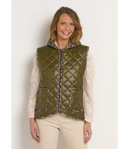 Veste matelassée sans manches à capuche