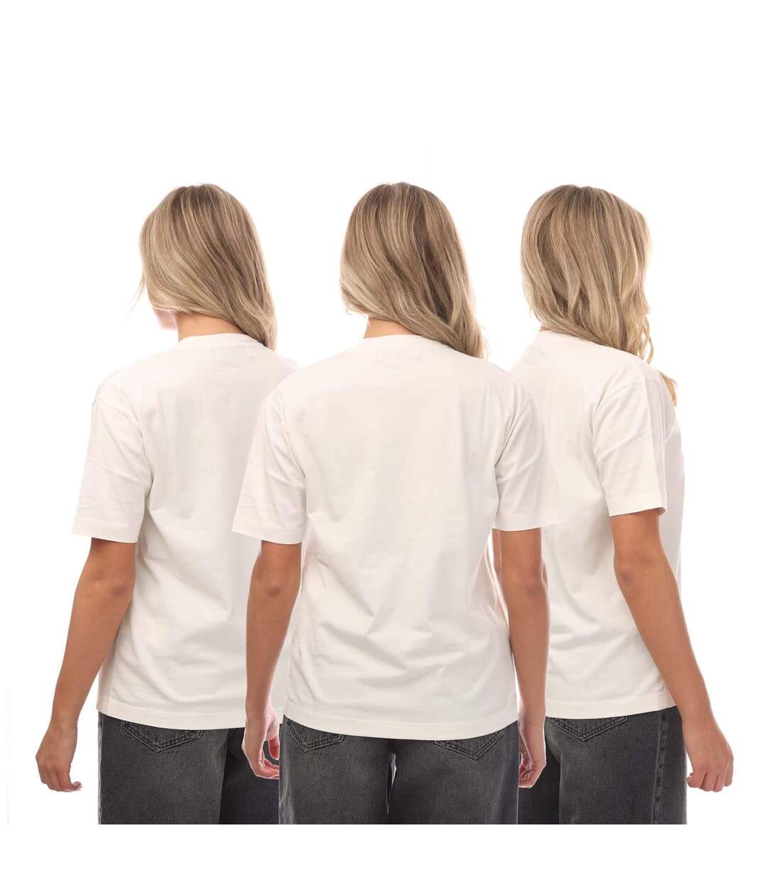Pack Of 3  Womens/ladies T-shirt  White Black Ambush-2