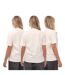 Pack Of 3  Womens/ladies T-shirt  White Black Ambush-2