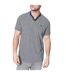 Maine Mens Feeder Striped Notch Neck T-Shirt (Navy) - UTDH6710