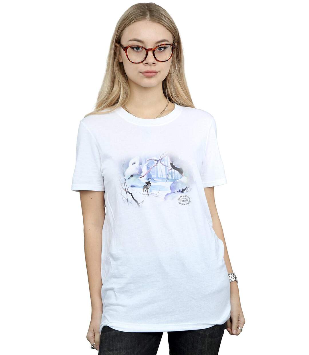 Disney - T-shirt BAMBI SNOW - Femme (Blanc) - UTBI16781-2