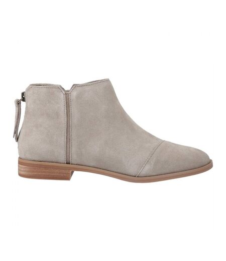 Womens/ladies Rylie Leather Ankle Boots Natural Toms