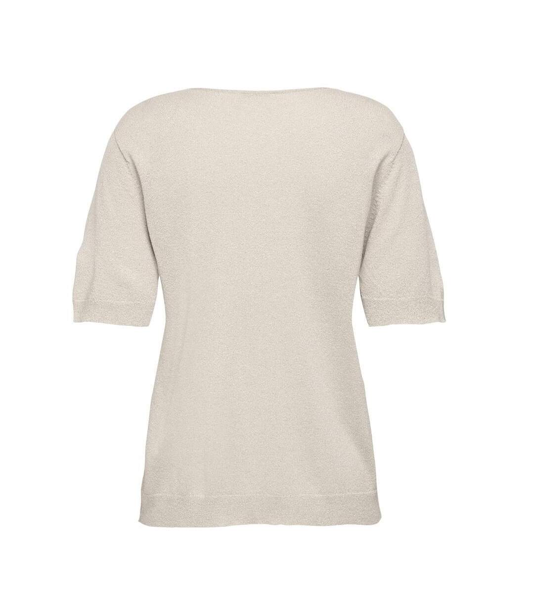 T-Shirt beige femme jdy laya-2
