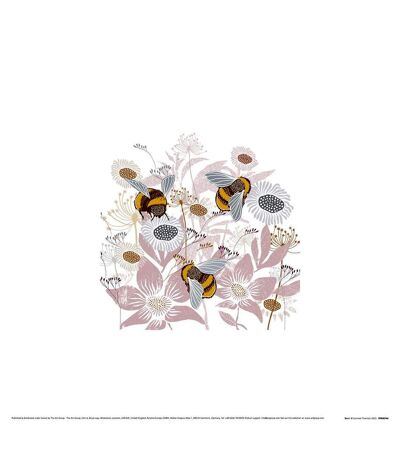 Summer Thornton - Imprimé WOODLAND NATURE (Blanc / Rose / Jaune) (40 cm x 40 cm) - UTPM7873