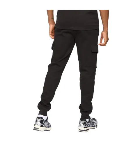 Mens Crosby Cargo Jogging Bottoms Black Kings Will Dream