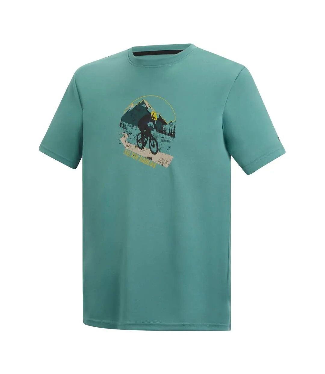T-shirt Motif/style Vtt Fingal Slogan Homme Bleu Clair Regatta-4