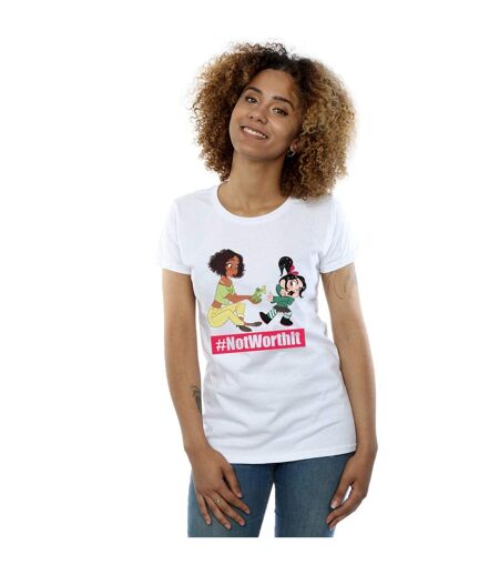 Disney T-shirt en coton Womens/Ladies Wreck It Ralph Tiana And Vanellope (Blanc) - UTBI44983
