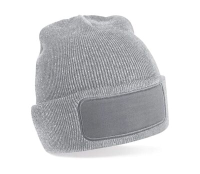 Bonnet avec patch - Adulte - B445 - gris heather