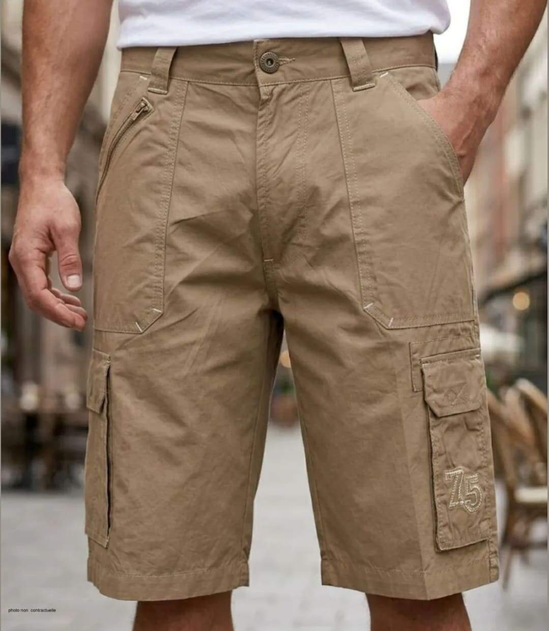 WINCHESTER WE1277B Bermuda en coton léger pour un look d'été fonctionnel et décontracté-1