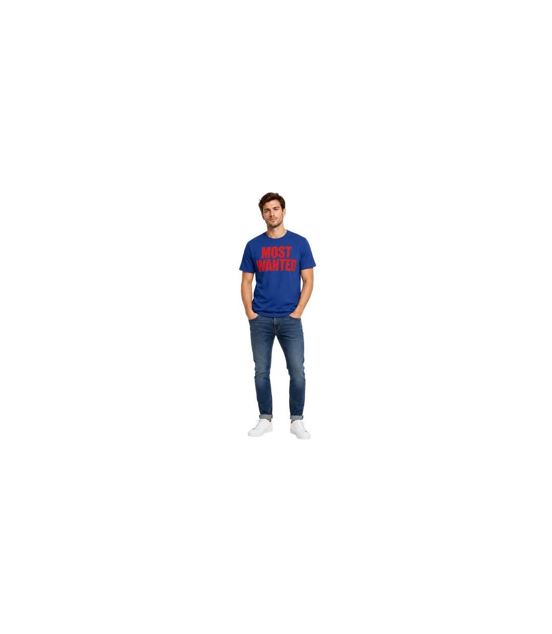 T-shirt Most Wanted Homme Bleu AWD-1
